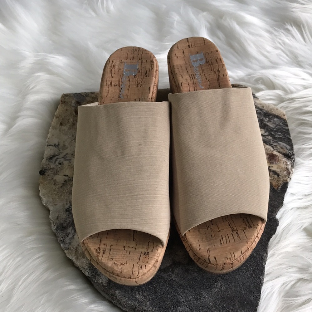 Browns Cork Wedge Sandals Tan. Good condition - Picture 2 of 9